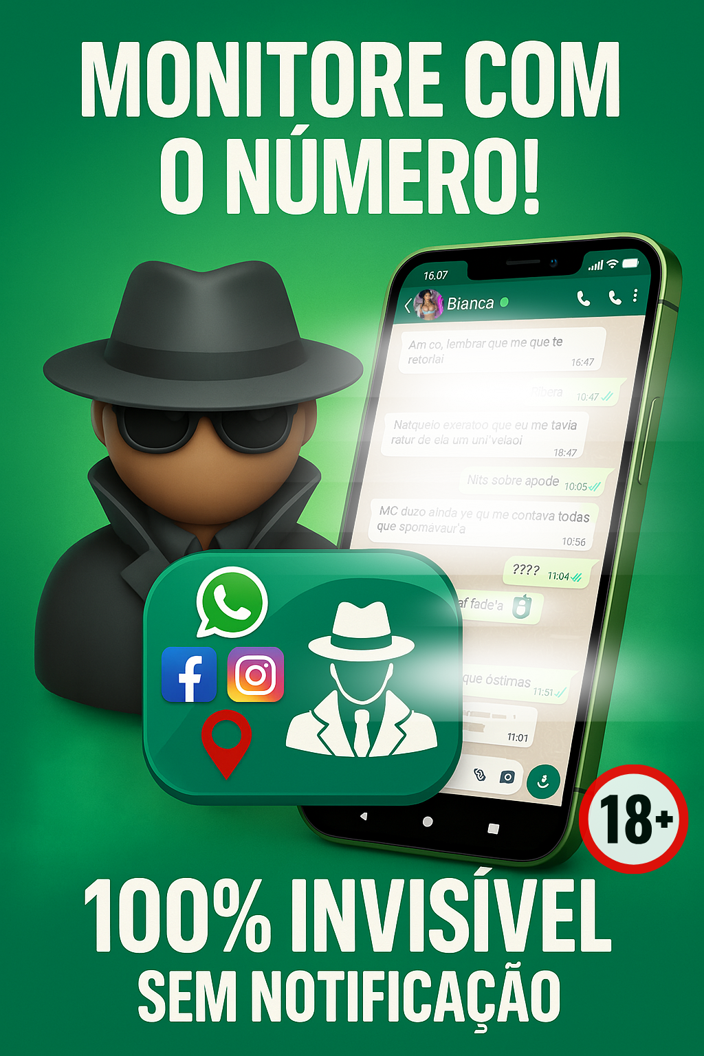 Monitore com o número